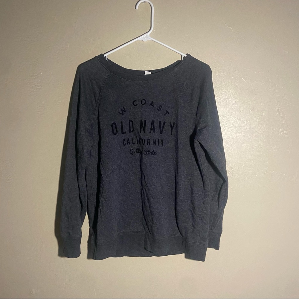 Old Navy Grey Wide Neck Sweater